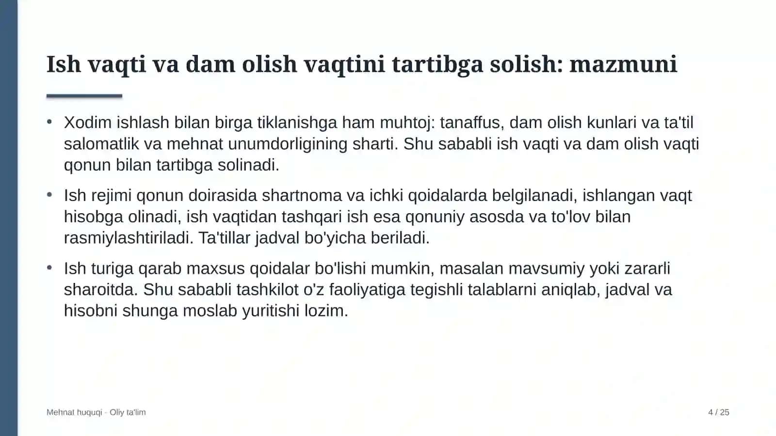 geoaxborot tizimlarida ish vaqti va dam olish vaqtini tartibga solish 5074 4