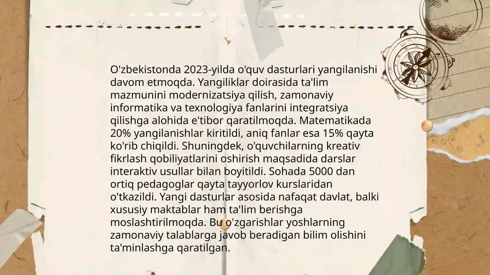 Ôzbekiston Respublikasida ta'lim tizimi rivijlantirishning konseptual asoslari 4