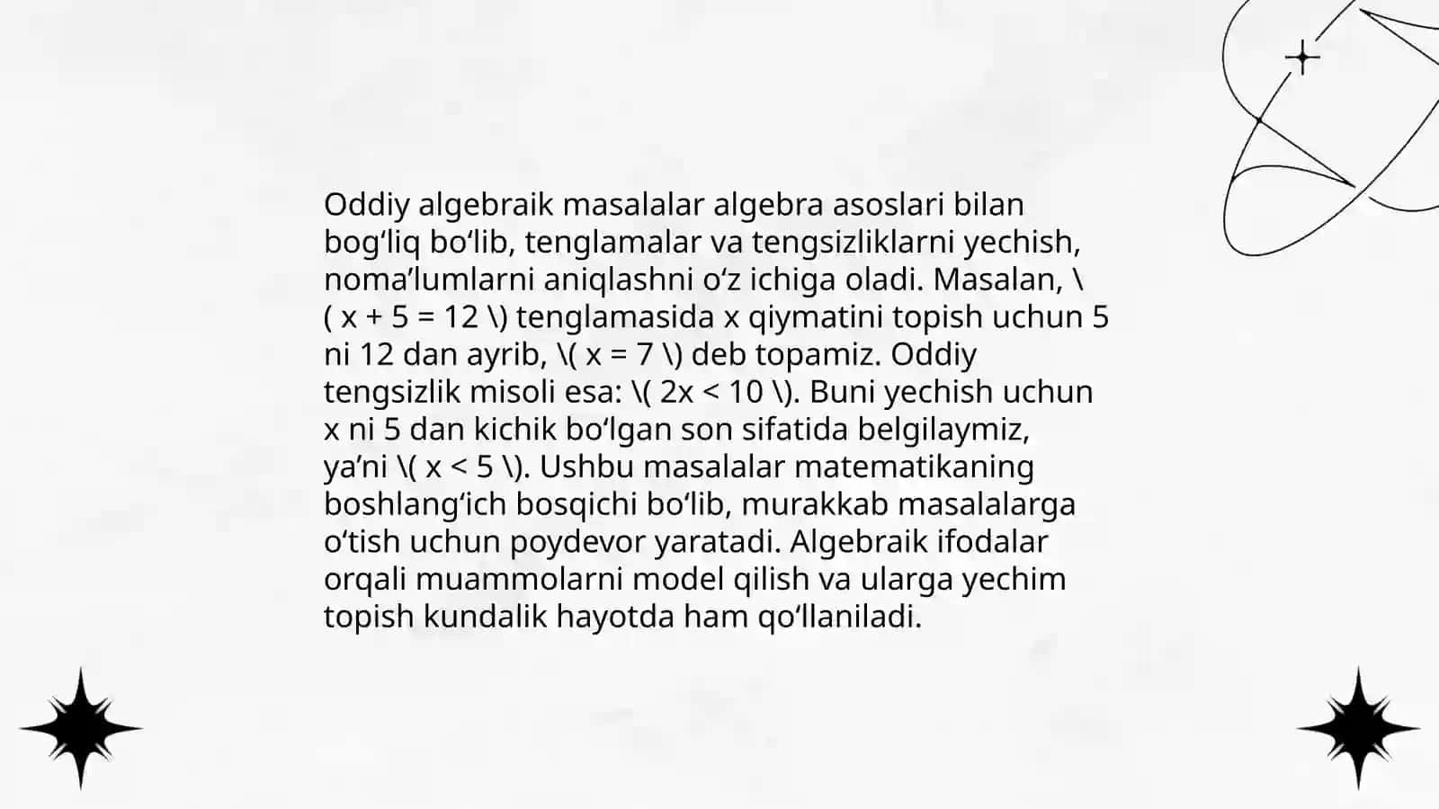 Sodda masalalar 4