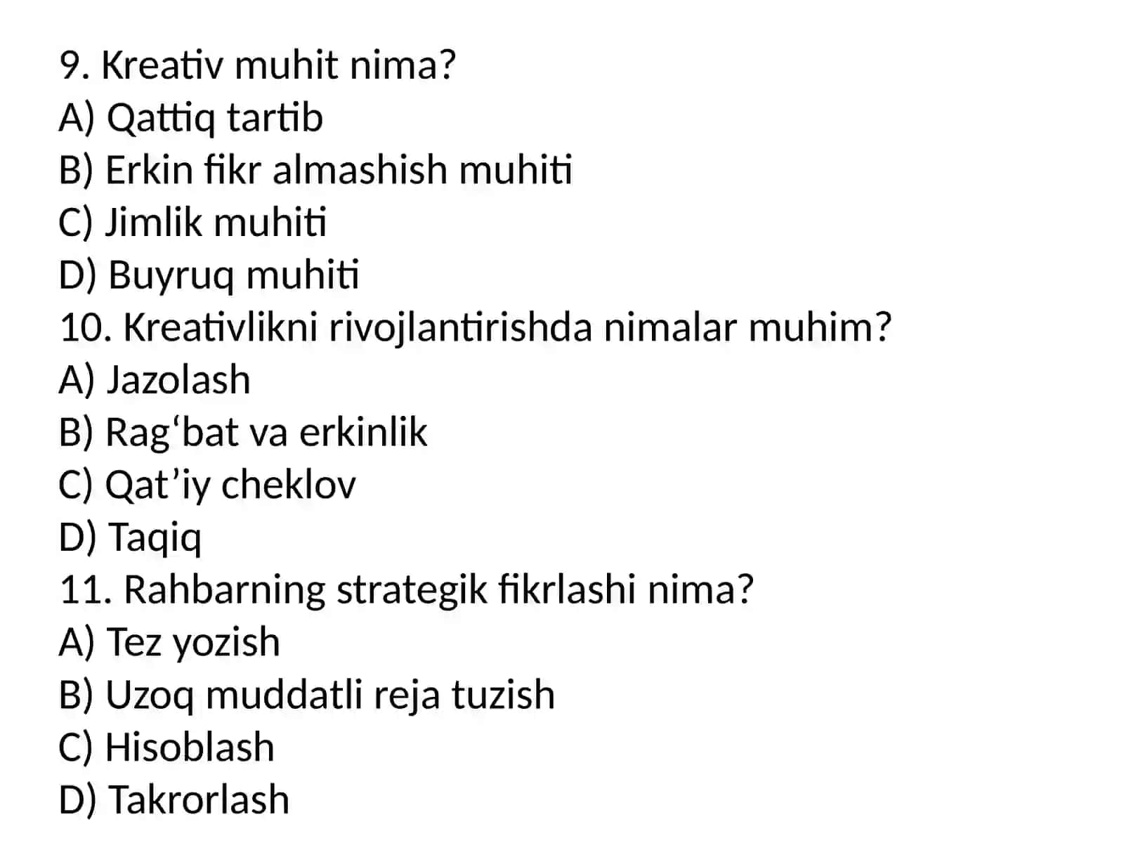 Bòlajak rahbarning kreativ malakasini oshirish texnalogiyasi 4