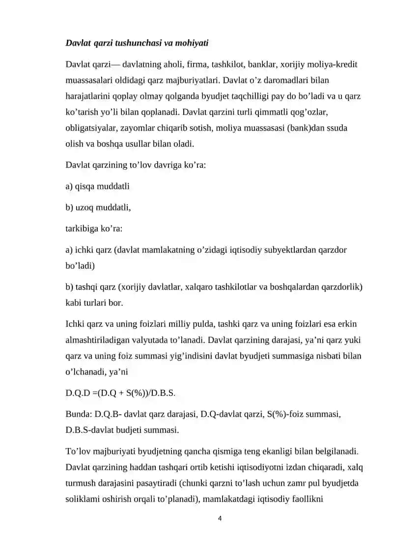 Davlat qarzi o'sishining makroiqtisodiy oqibatlari 4