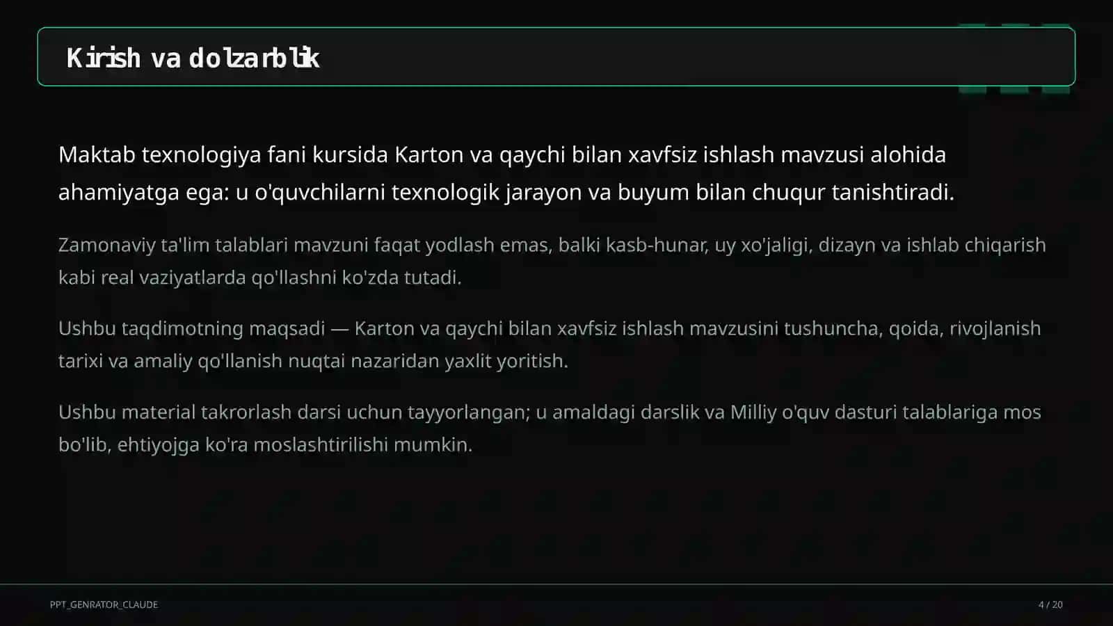 Karton va qaychi bilan xavfsiz ishlash (2-sinf) 4
