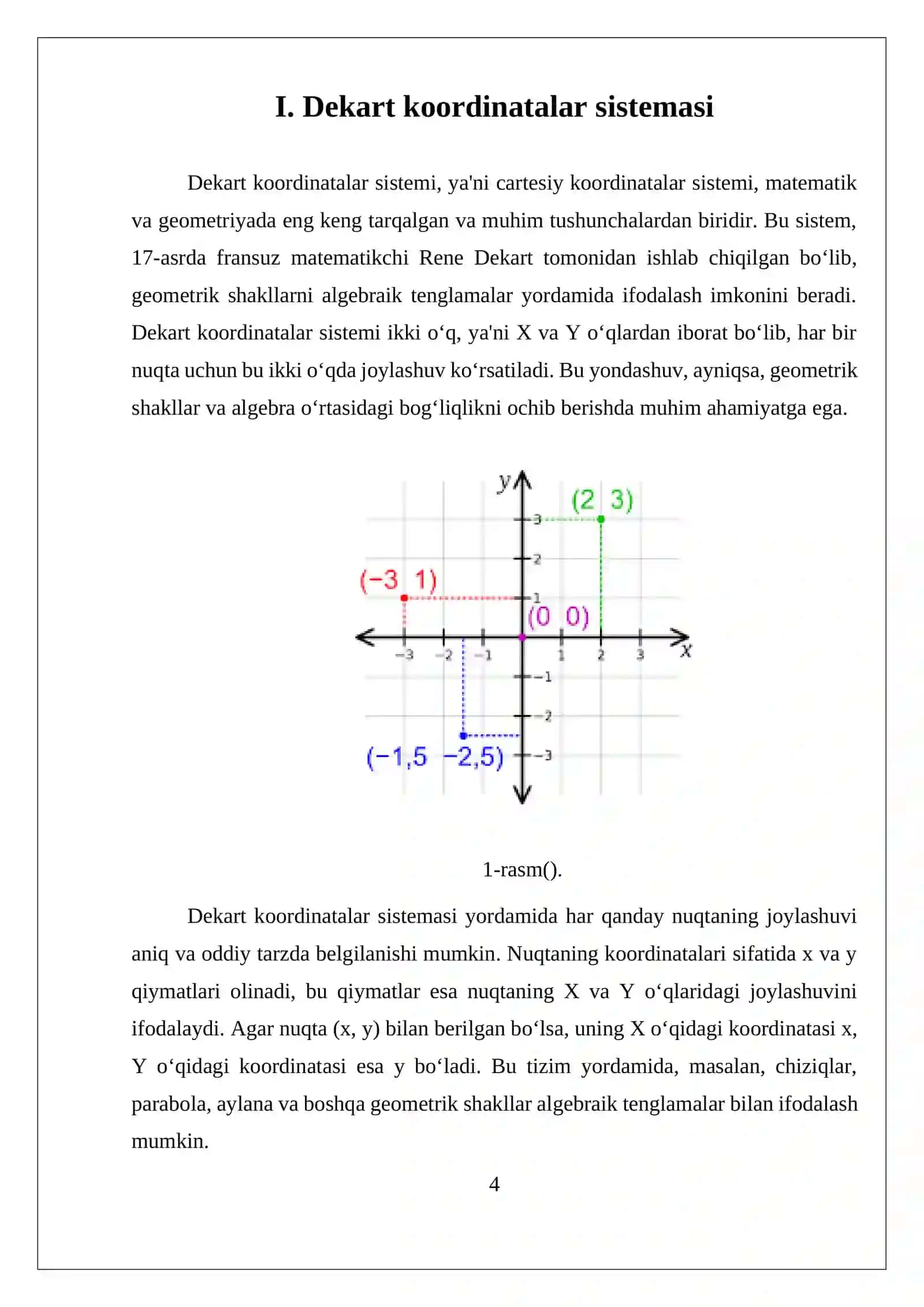 Koordinatalar Sistemasining O‘qitish Metodlari 4