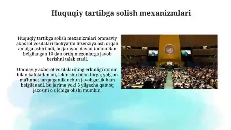 Ommaviy axborot vositalarining huquqiy asoslari 4