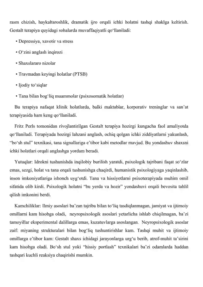 Gestalt psixologik maktabi: Kelib chiqishi, asoschilari va hozirgi davrdagi ahamiyati. 4