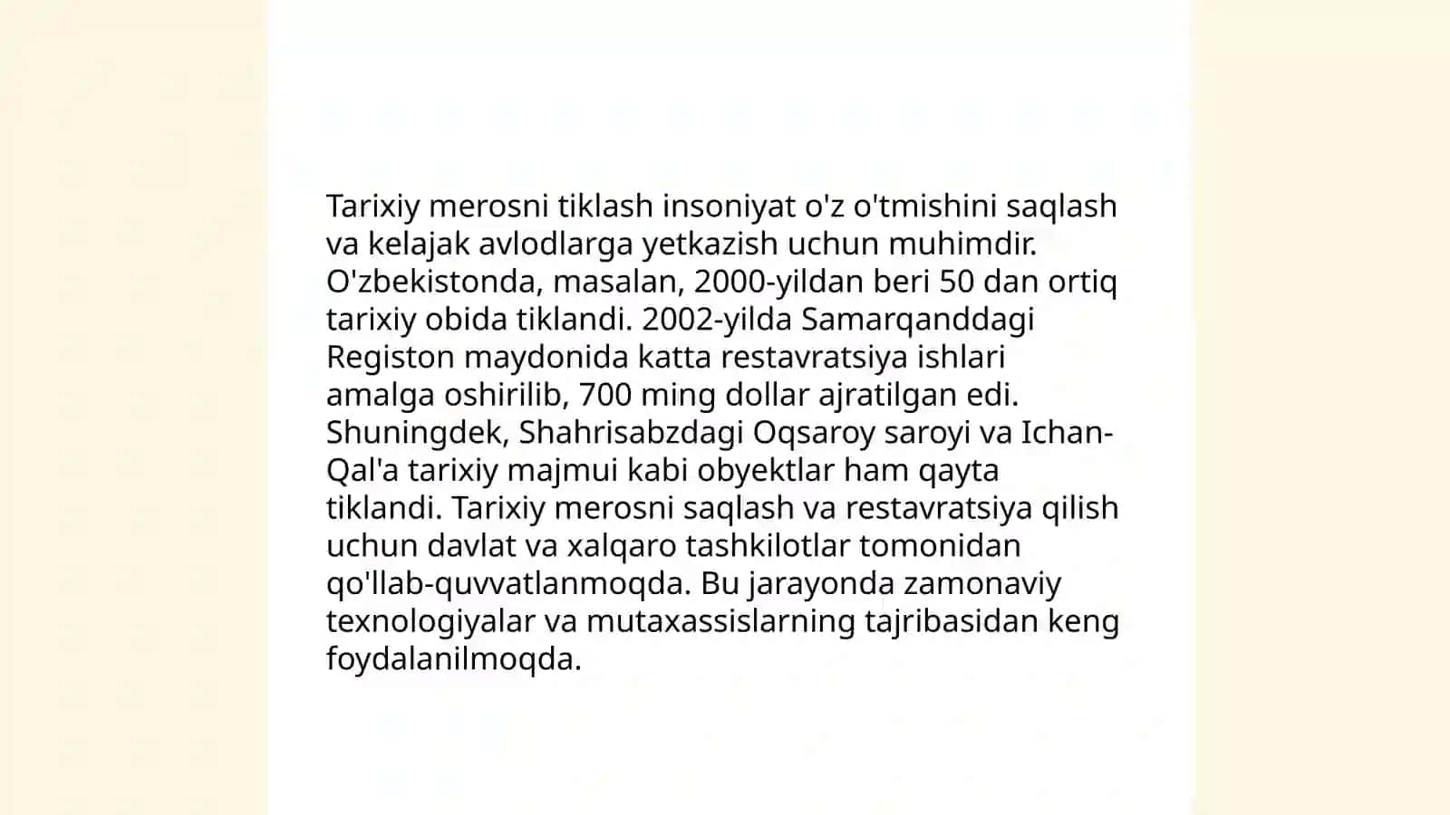 Yangi O’zbekistonda amalga oshirilayotgan ma’naviy islohatlar 4