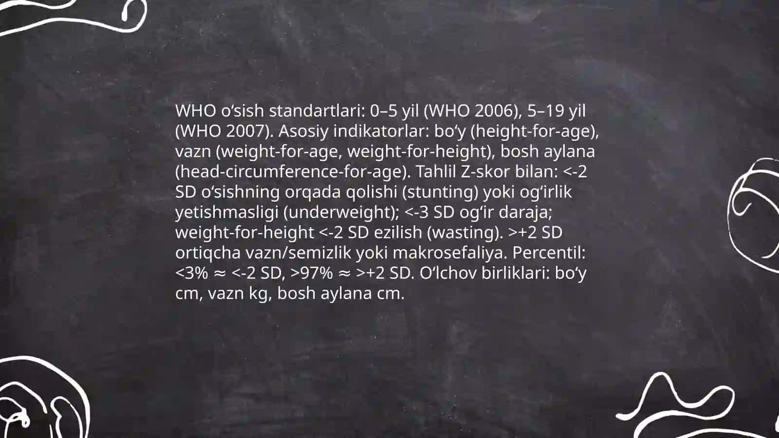 Jismoniy rivojlanishni oʻrganish usullari.Standartlar va indeks usullari 4