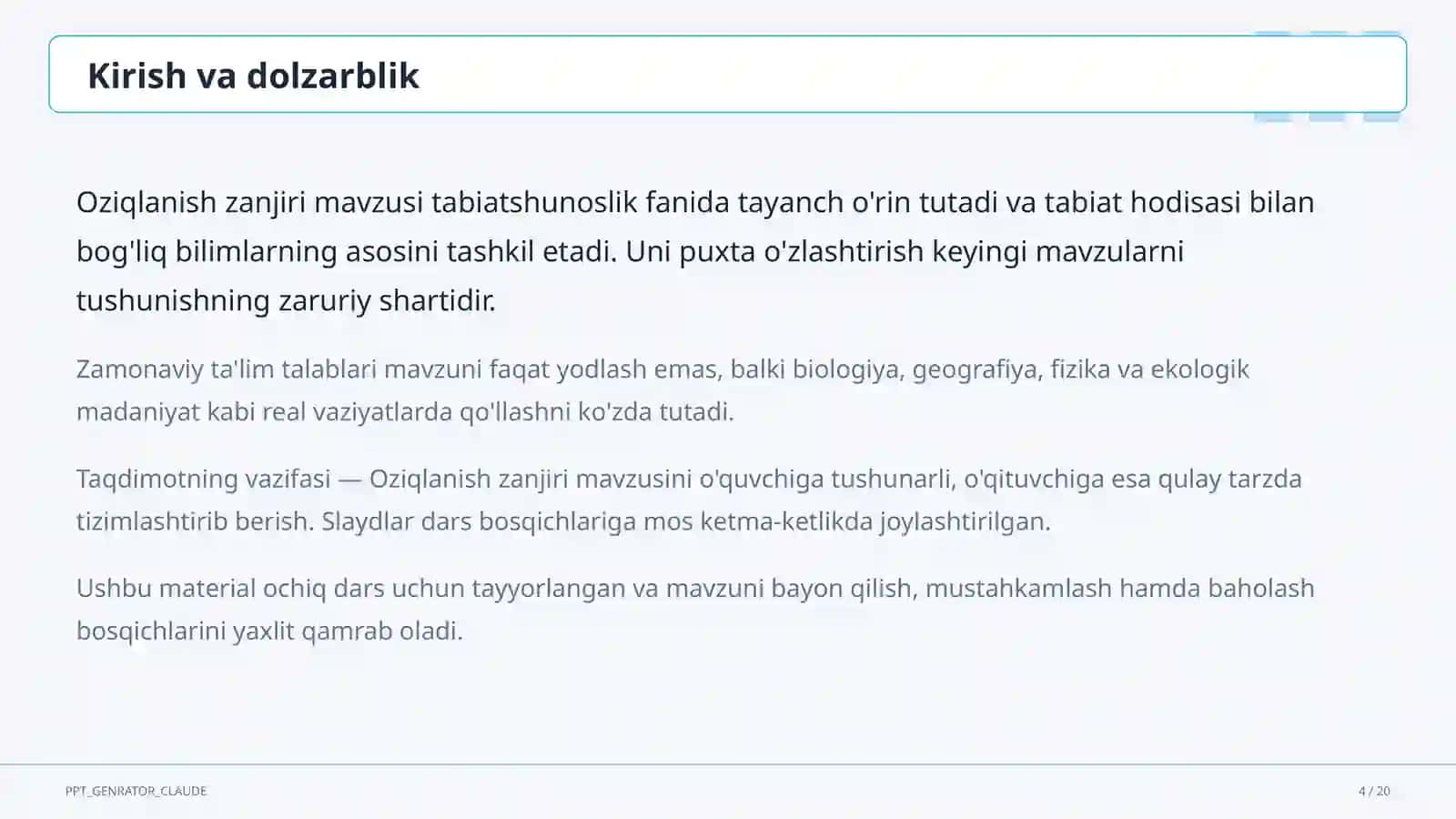 Oziqlanish zanjiri (3-sinf) 4