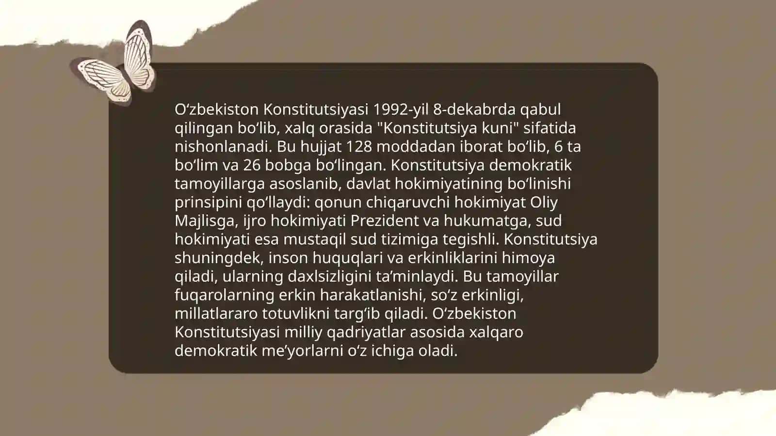 Oʻzbekistonda demokratik, fuqarolik jamiyati asoslarining shakllanishi, amalga oshirilgan siyosiy islohatlar 4