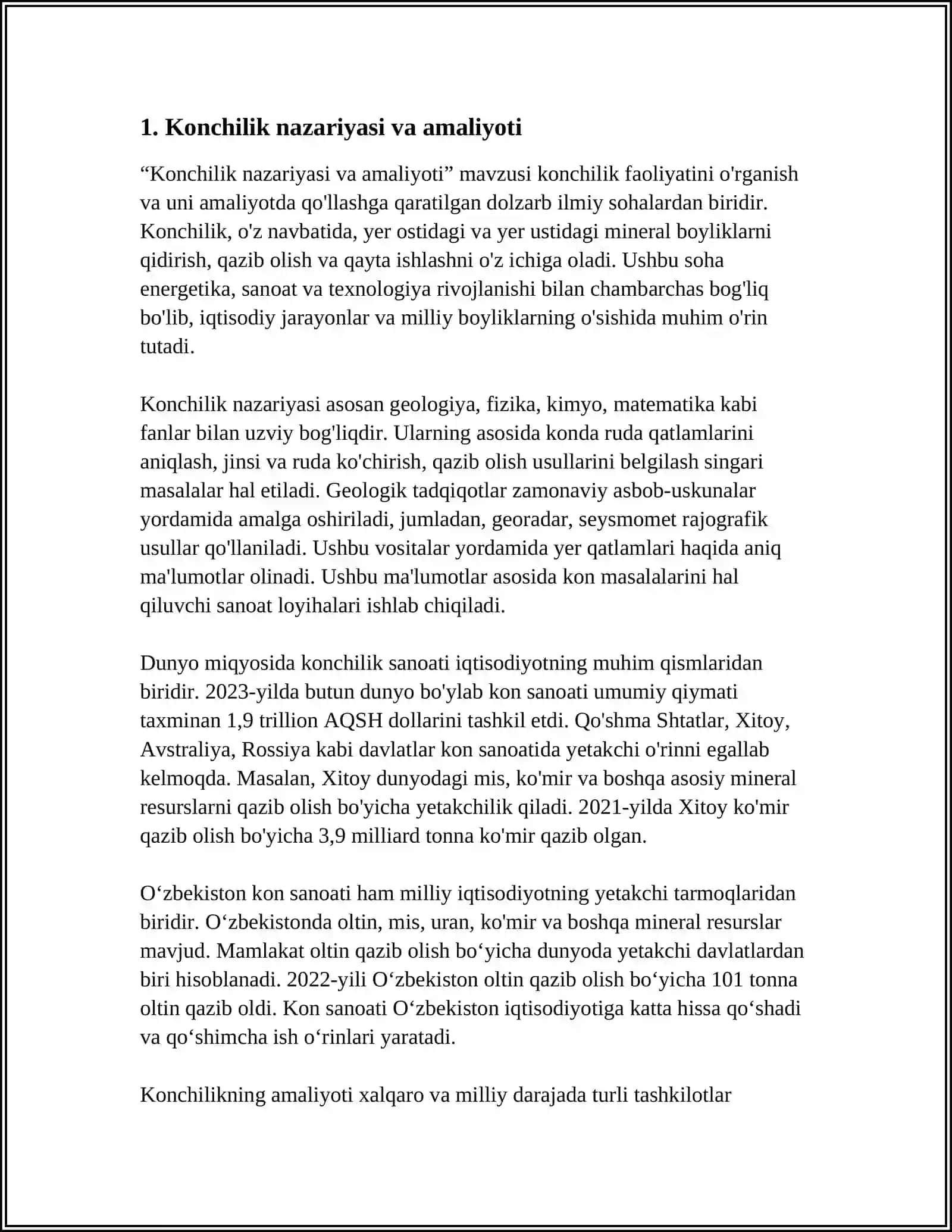 Konchilik nazariyasi va amaliyoti 4
