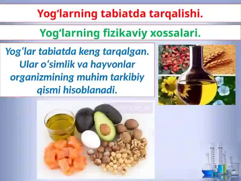 Yog’lar.Olinishivaxossalari 4