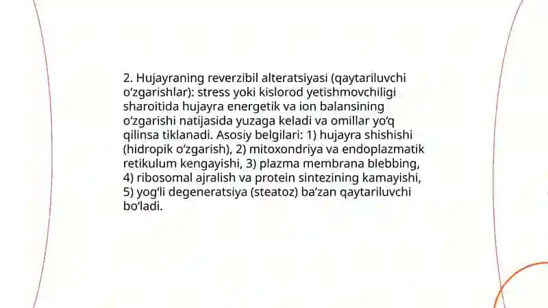 Hujayraning zararlanishi - alteratsiya 4