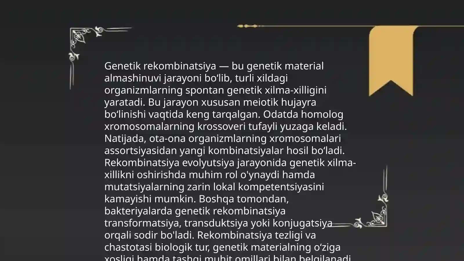Xromosomalarning tuzilishi 4