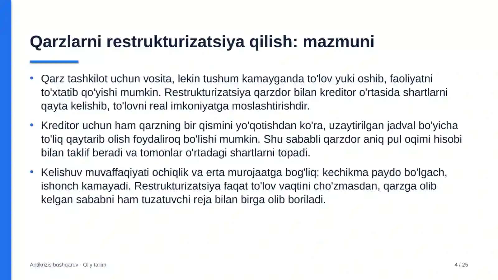 fuqarolik holati dalolatnomalarini yozish organlarida qarzlarni restrukturizatsiya qilish 6877 4