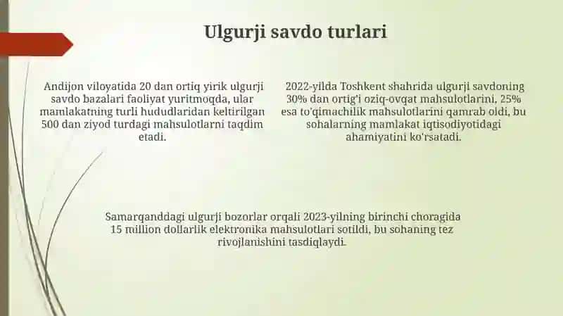 Ulgurji savdo va ularning funksiyalari 4