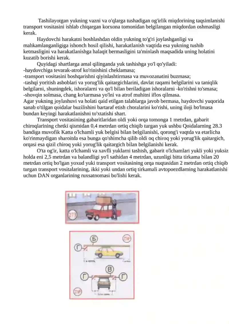 Transport vositalarini boshqarishni o'rgatish ustida amallar 4