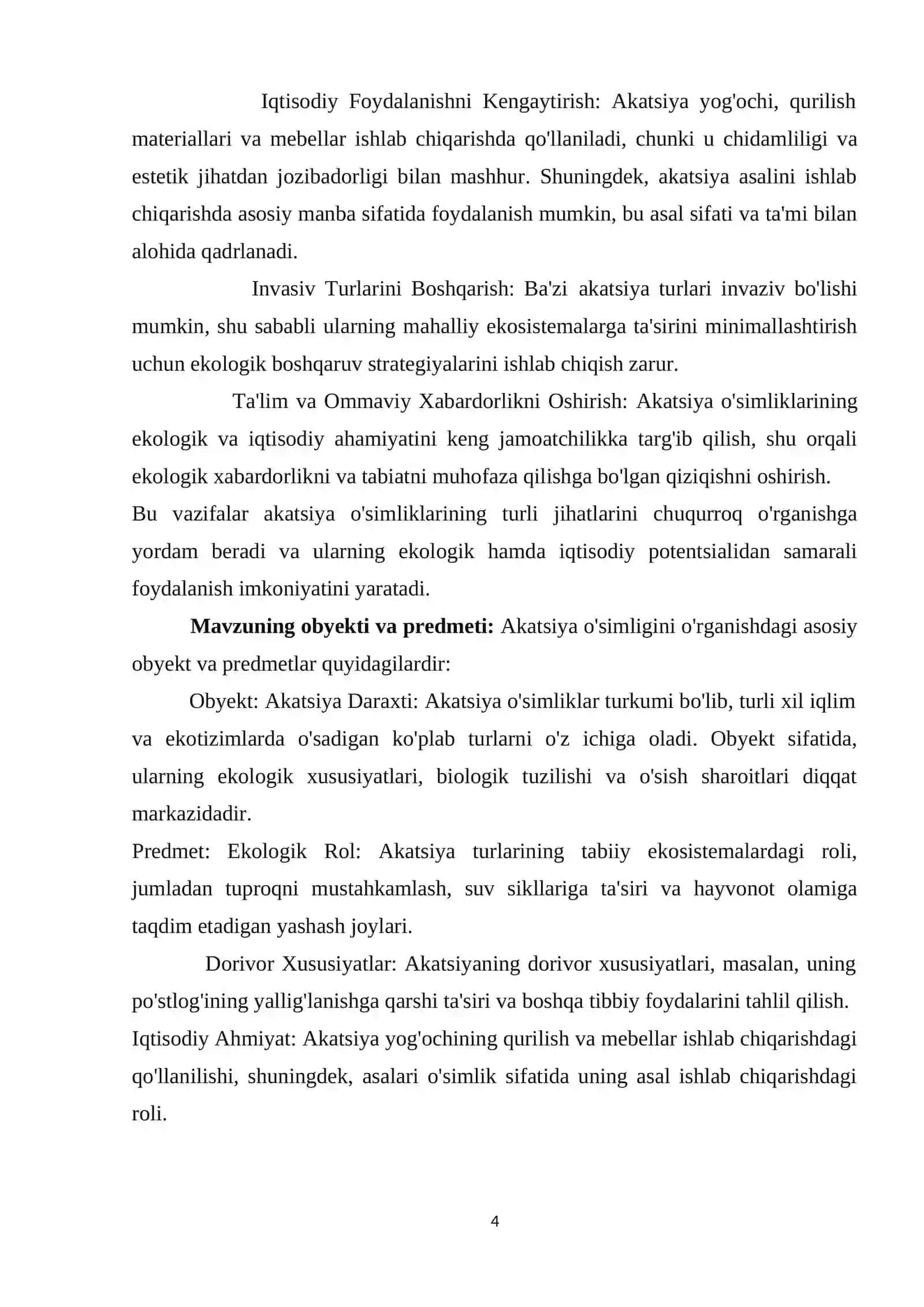 Akatsiya o'simligi bioekologiyasi va yetishtirish texnologiyasi 4