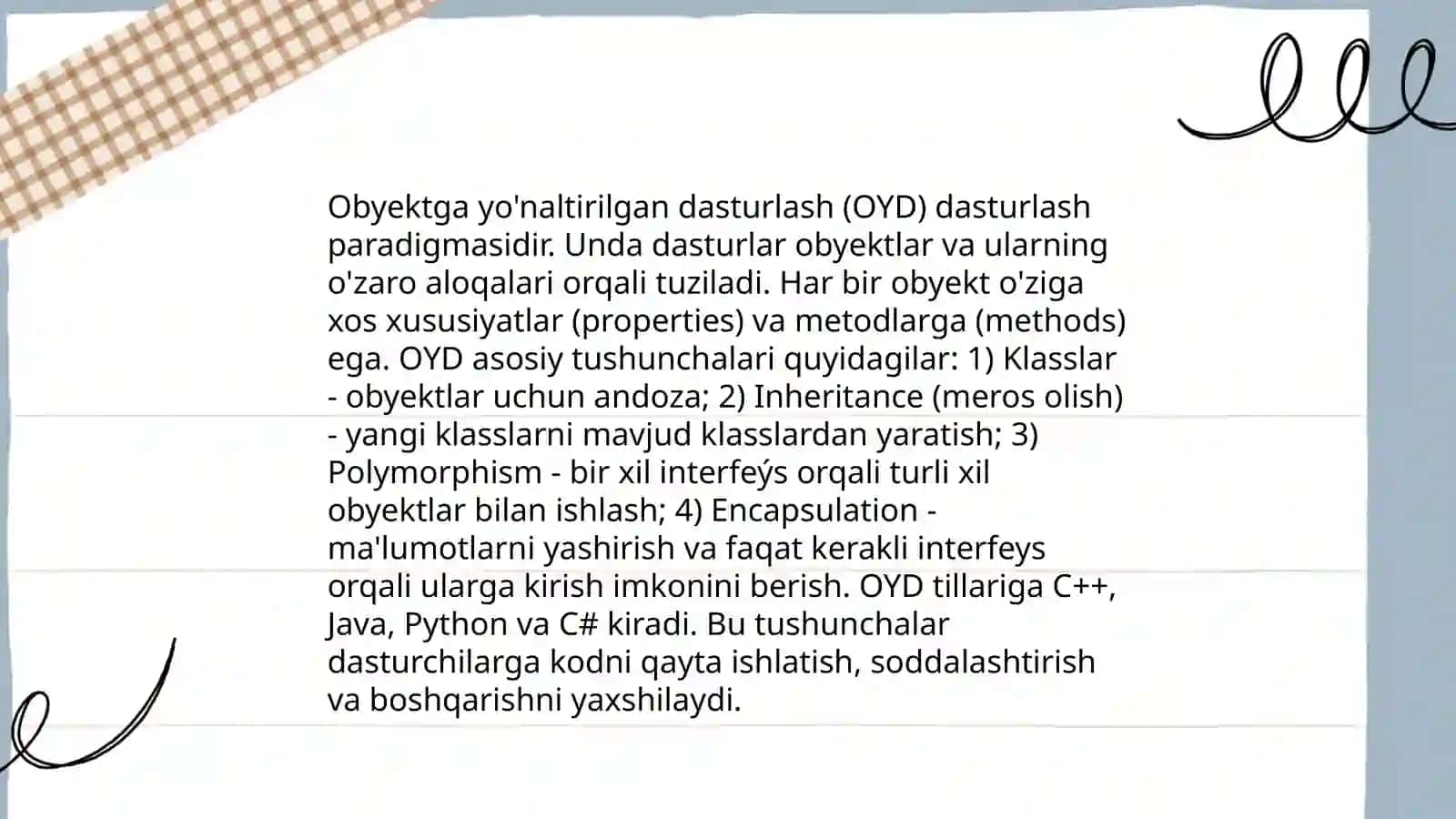 Zamonaviy dasturlash tizimi. Dasturlash asoslari 4