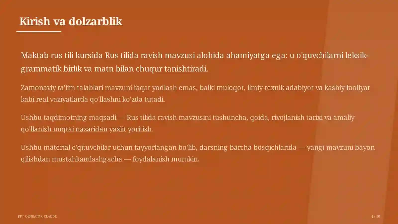 Rus tilida ravish (7-sinf) 4