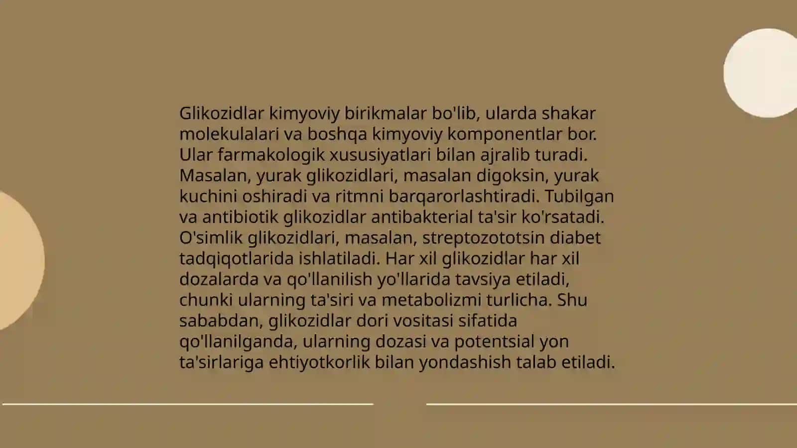 Glikozidlar va ularning dorivor oʻsimliklardagi roli 4