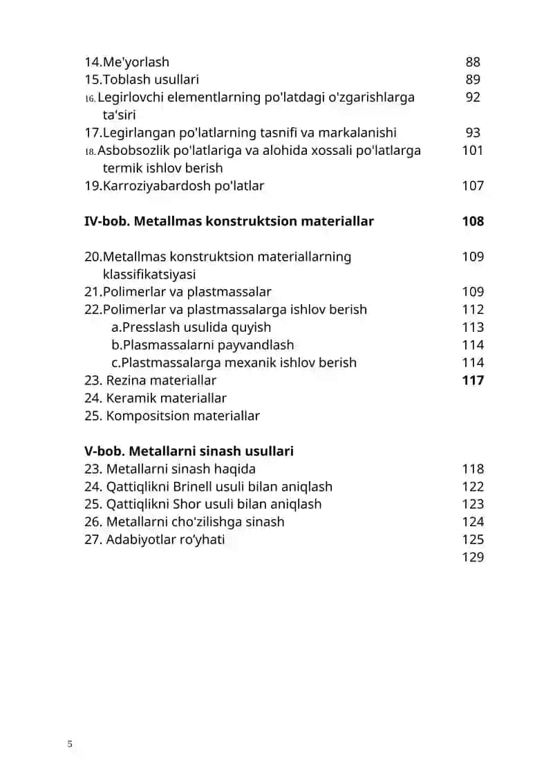 MATERIALSHUNOSLIK VA KONSTRUKSION MATERIALLAR TEHNOLOGIYASI 4