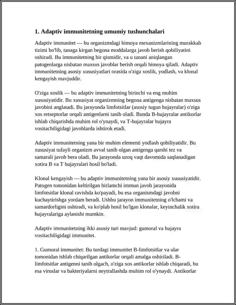 ADAPTIV IMMUNITET 4