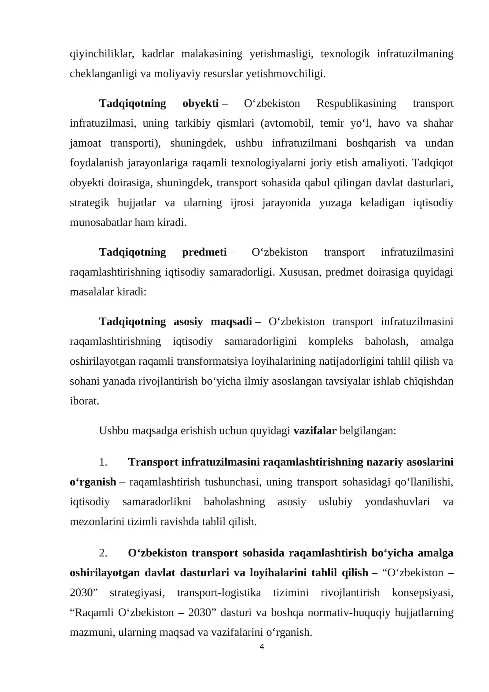 Transport sohasini raqamlashtirishning me’yoriy-huquqiy bazasi va davlat dasturlari 4