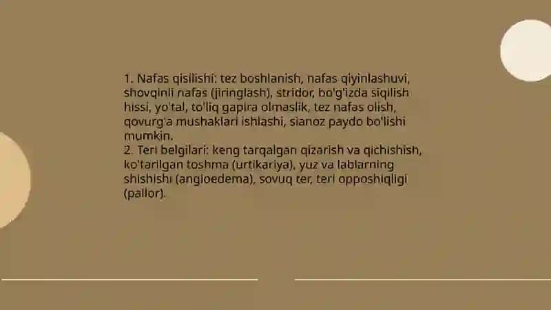 Anafilaktik shokda birinchi yordam 4