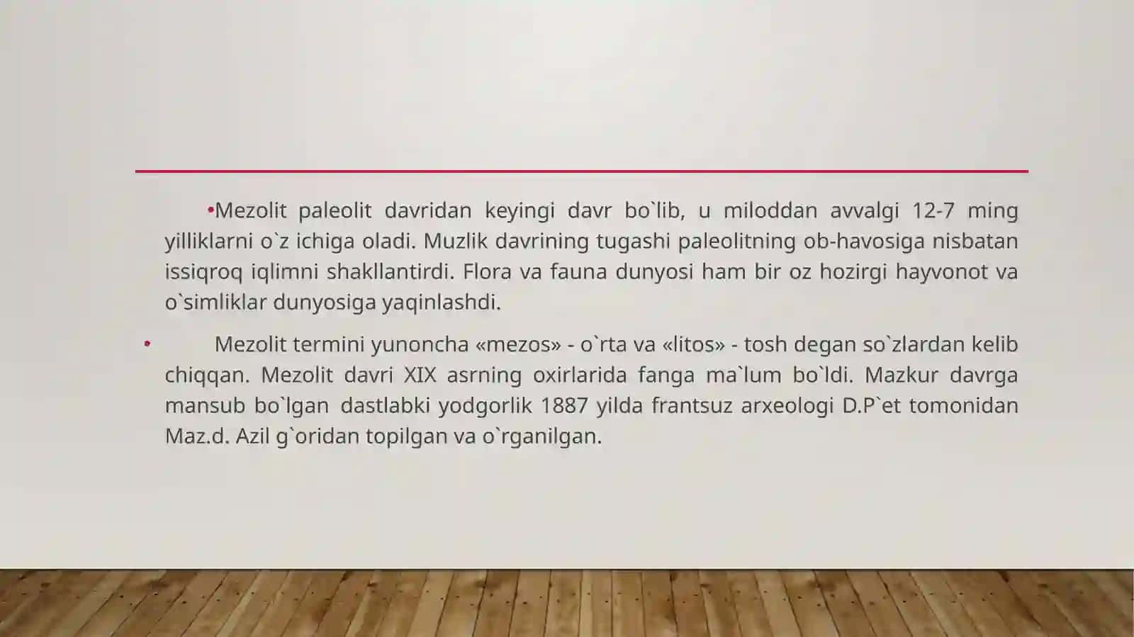 Mezolit Davri Xo'jaligi va Madaniyati 4
