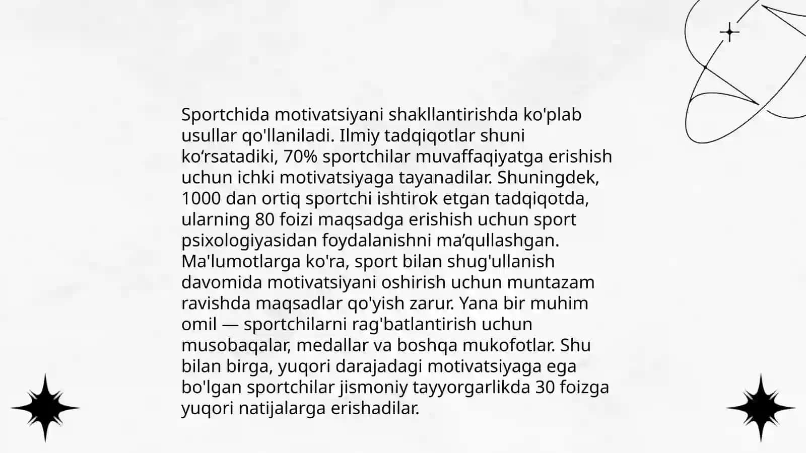 Motiv va uning sport faoliyatidagi ahamiyati sport mashgʻulotlari psixologiyasi 4