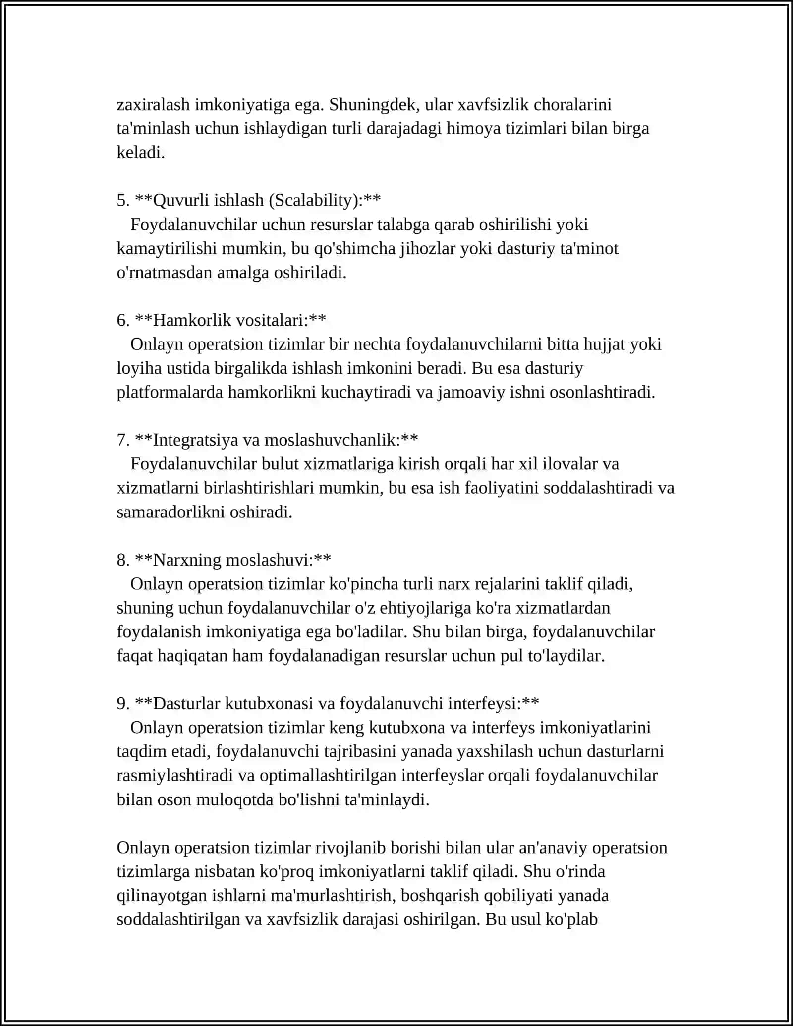 ONLAYN OPERATSION TIZIMLAR VA ULARDAN FOYDALANISH TARTIBI 4