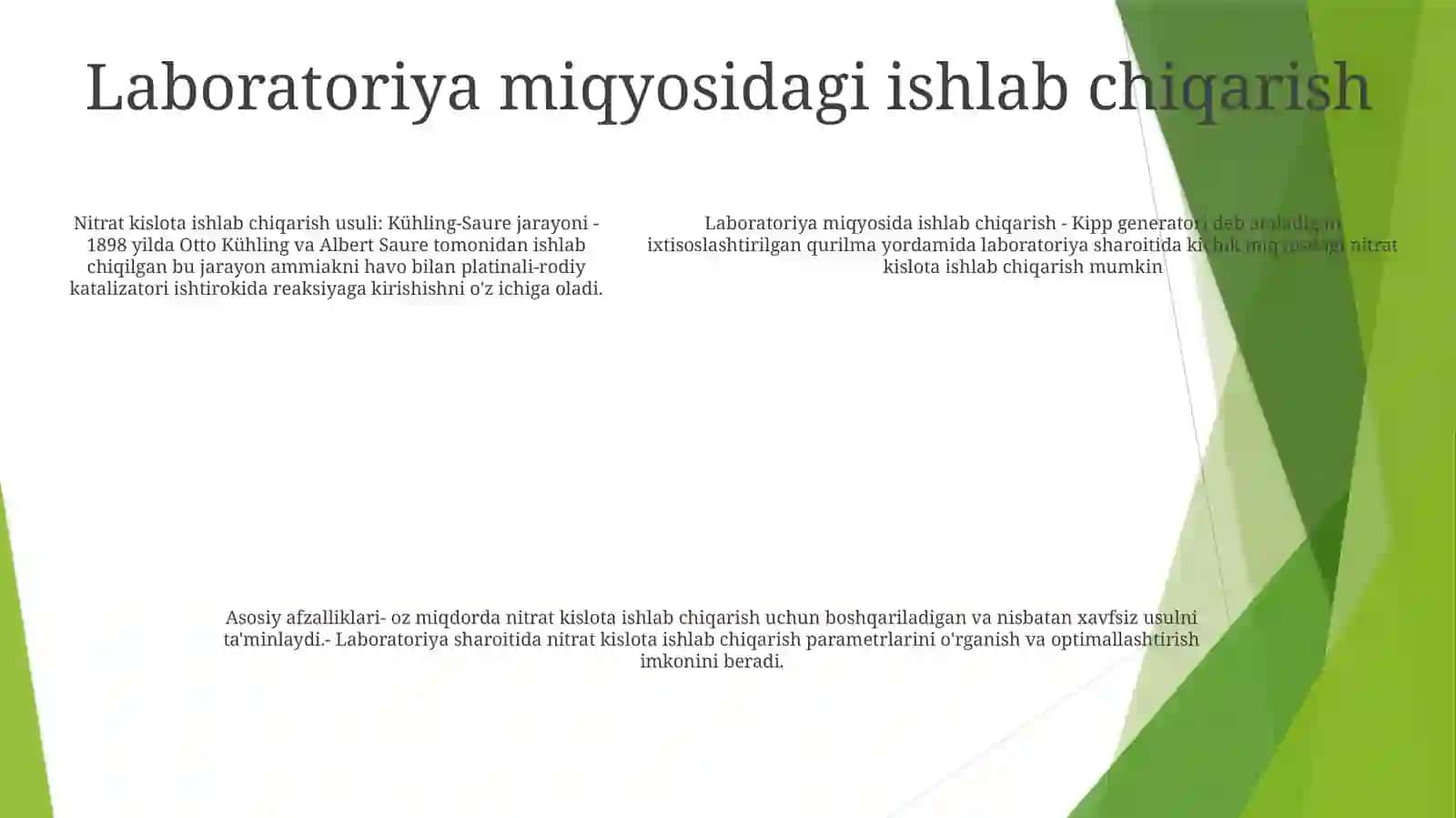 Kuchsiz Azot Kislotasi Olish Texnologiyasi 4