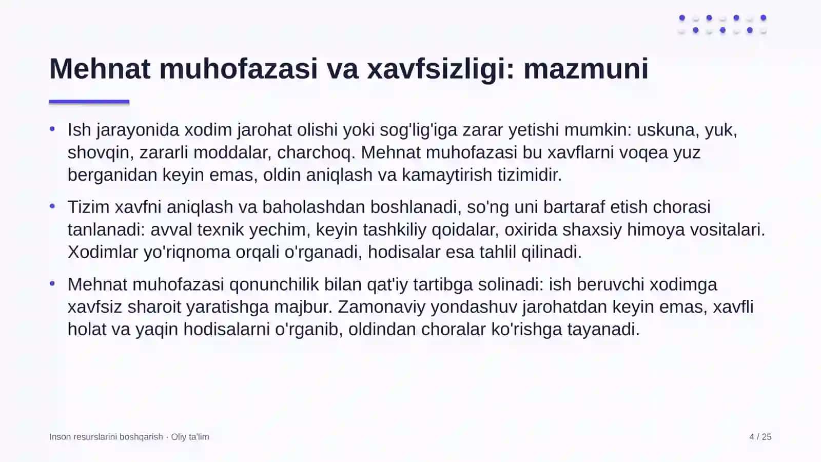 umumiy ovqatlanish korxonalarida mehnat muhofazasi va xavfsizligi 2273 4