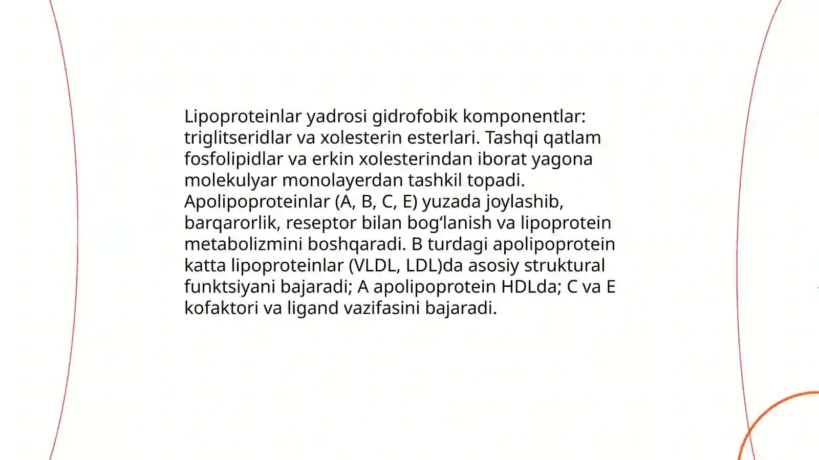 Qonda lipidlarni tashilish shakllari 4