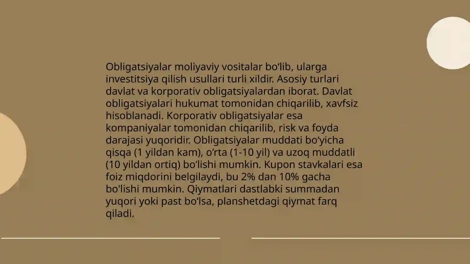Obligatsiyalar: uning xususiyatlari va baholanishi 4