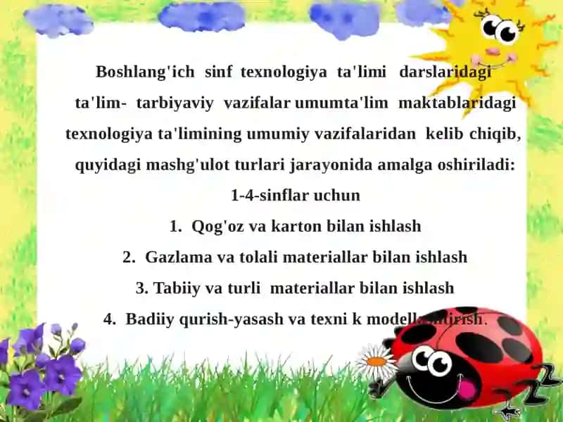 Texnologiya Darslarida O`quvchilarning Texnik Ijodkorligini, Qobiliyatini, Taffakurini Rivojlantirish 4