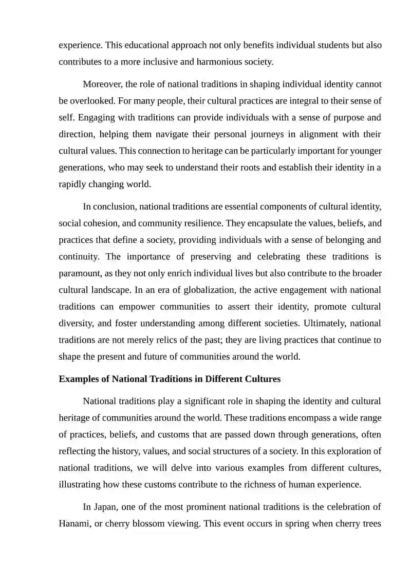 National traditions present simple 4