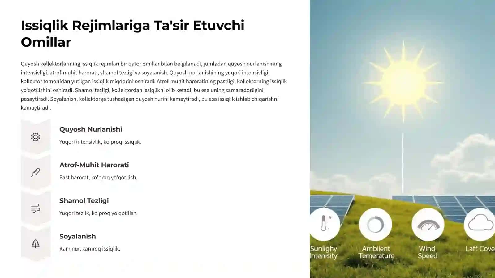 Quyosh Kollektorlarining Issiqlik Rejimlari Ilmiy Tadqiqotlar va Amaliy Uyg'unlik 4