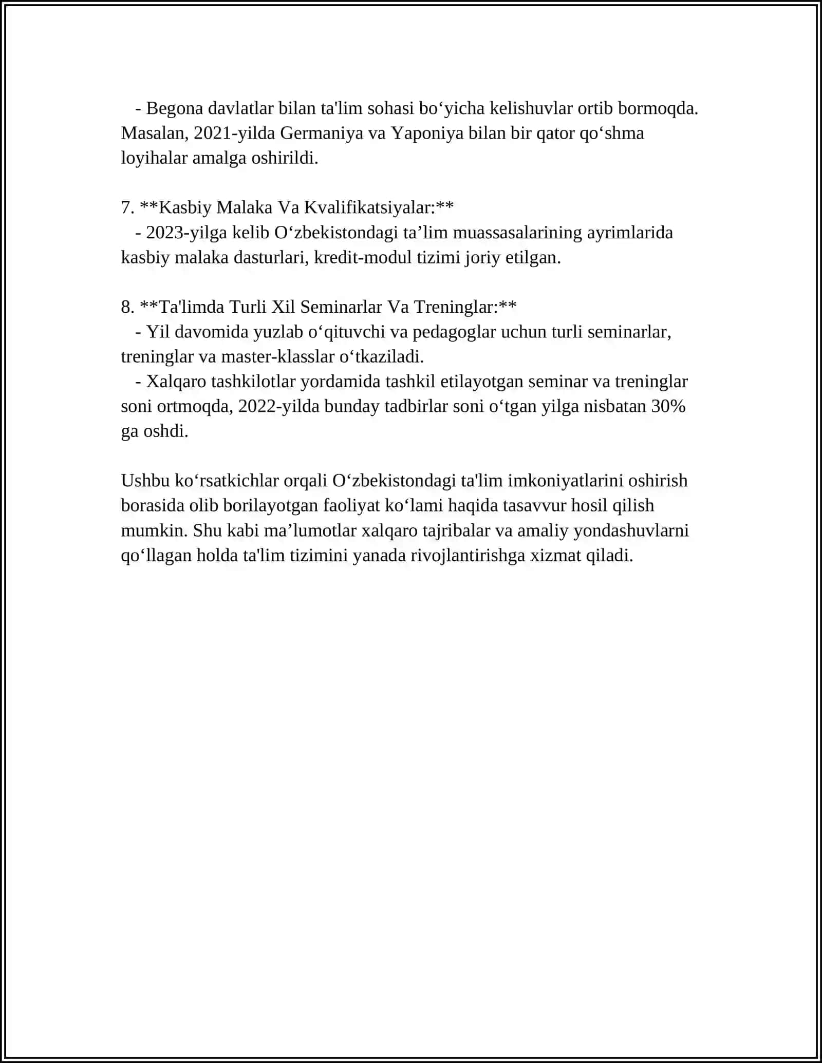RIVOJLANAYOTGAN MAMLAKATLARDA KAMBAG'ALLIK DARAJASINI XAL ETISH YOLARI 4