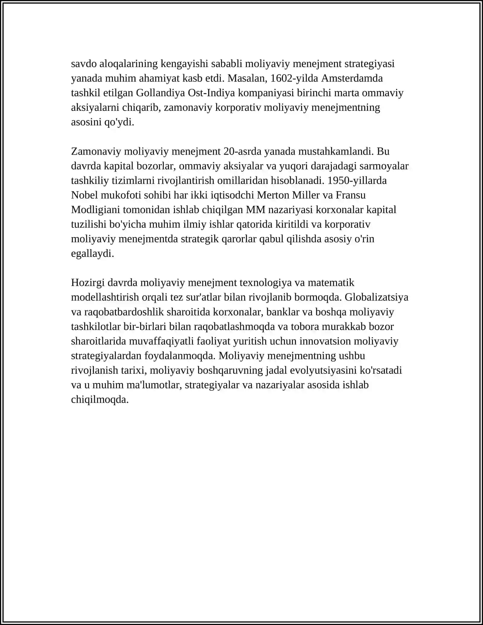 Moliyaviy Menejment Fan Sifatida Shakllanishi 4