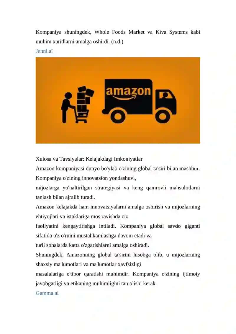 Amazon Kompaniyasi: Global Elektronika 4
