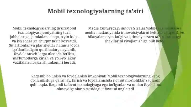 Mediya Madaniyatida Inavatsion Texnologiyalar 4