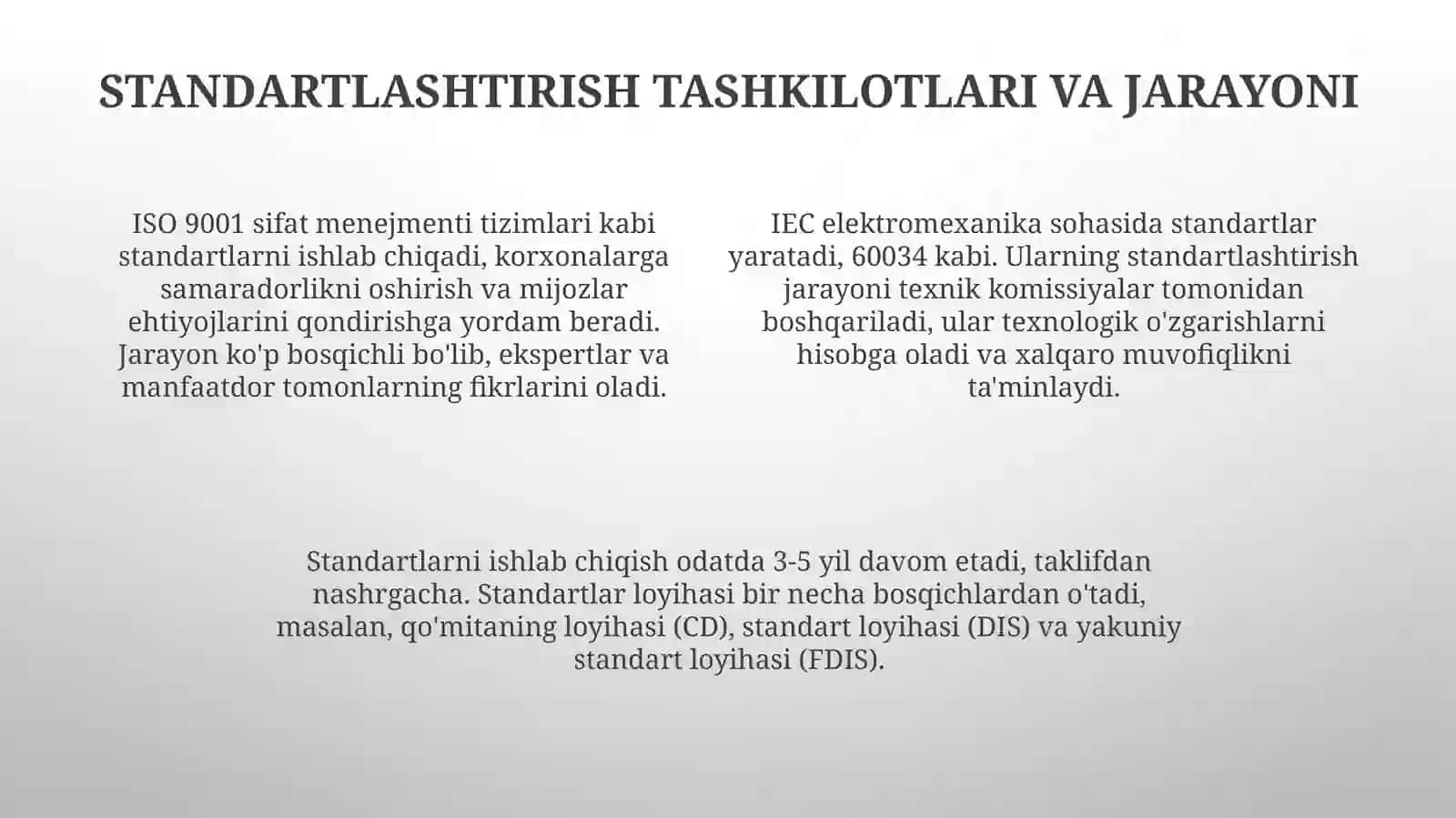 Xalqarostandartlarni qoʻllash va jori etish 4