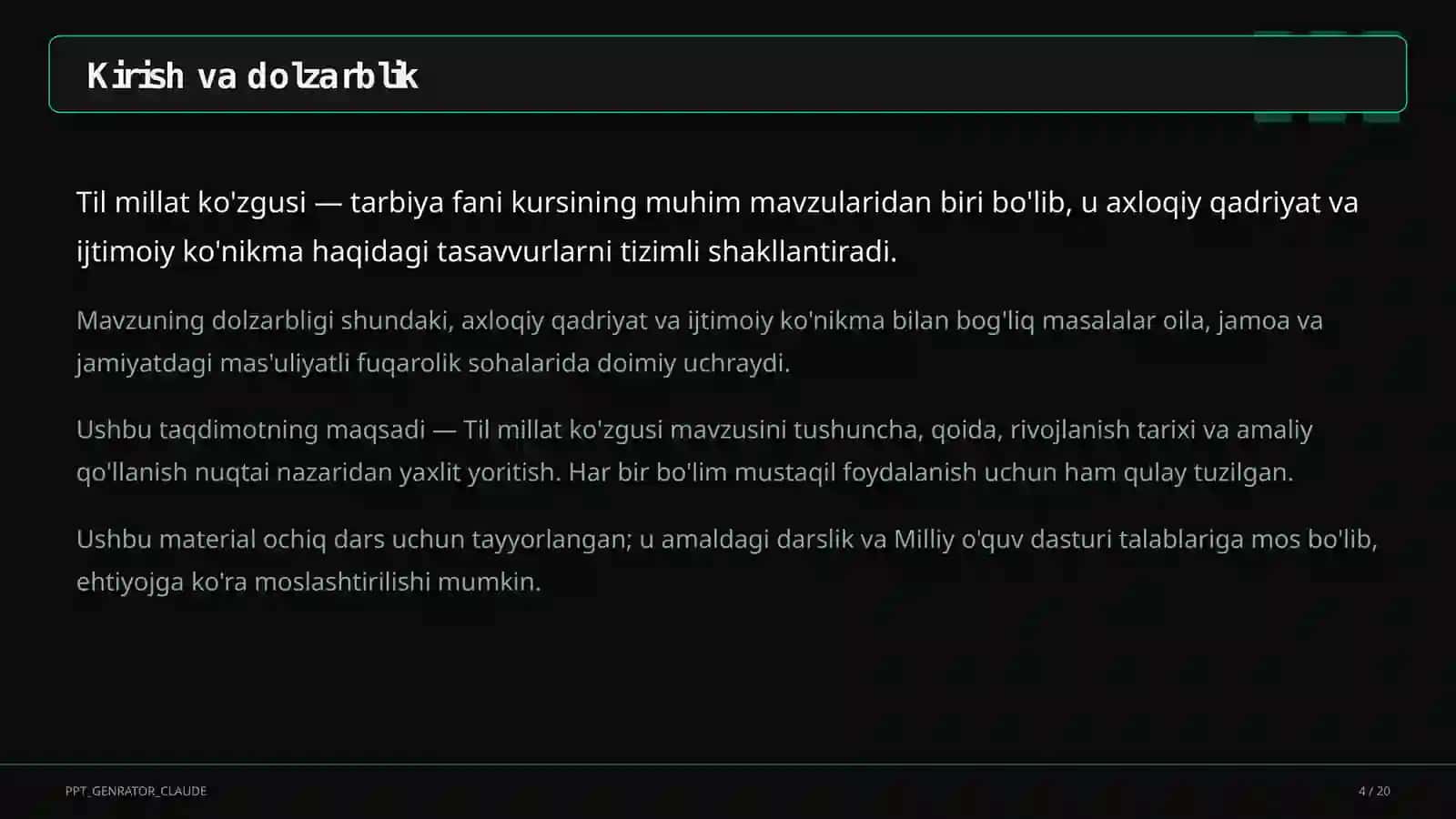 Til millat ko'zgusi (6-sinf) 4