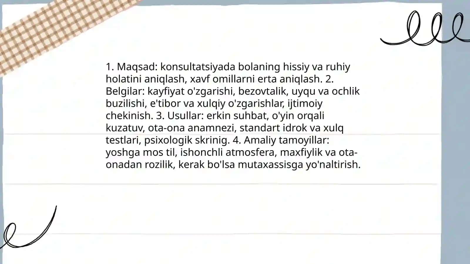 Konsultatsiyada bolalar va ota-onalar bilan ishlash 4