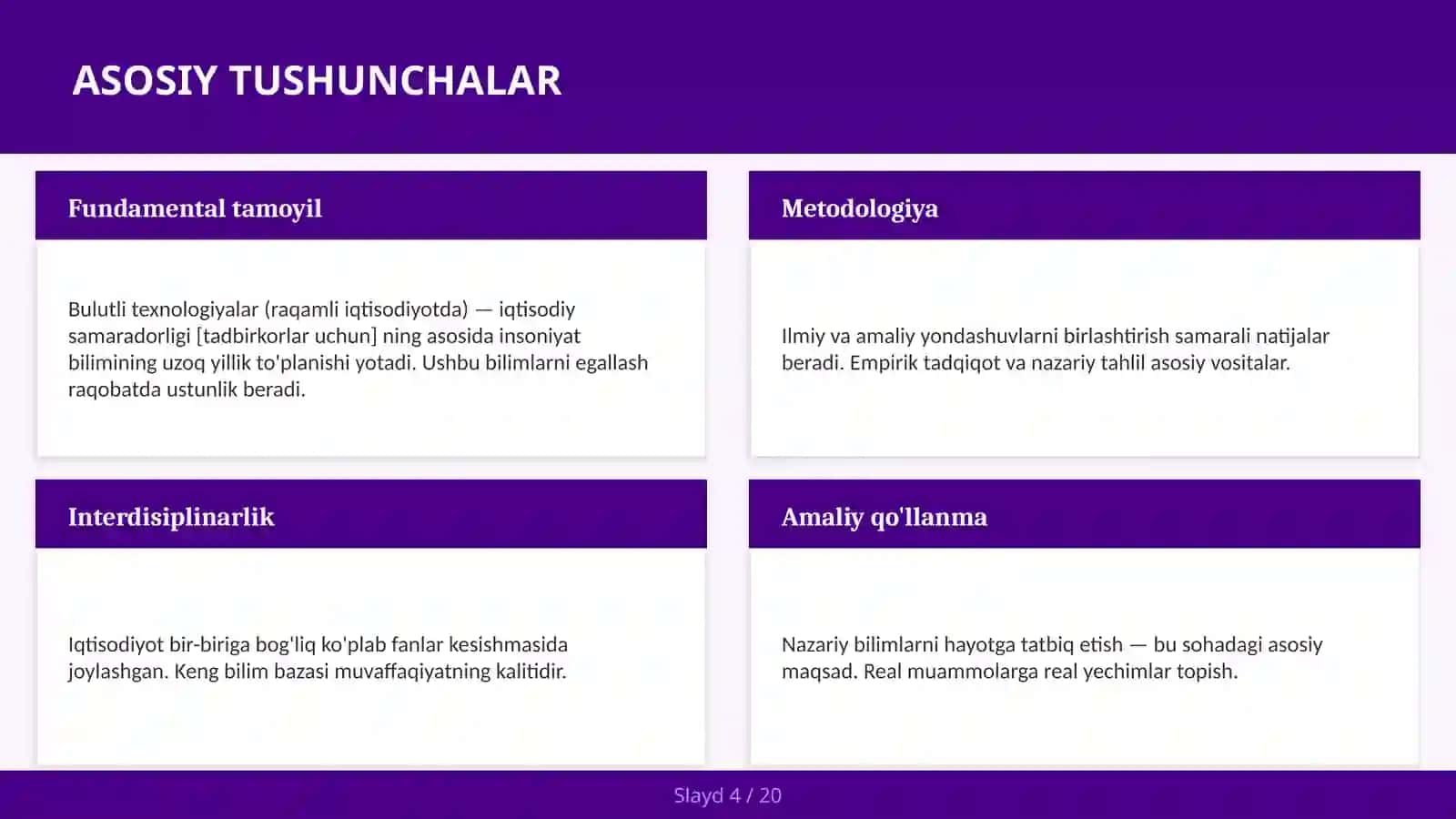 Bulutli texnologiyalar (raqamli iqtisodiyotda) — iqtisodiy samaradorligi [tadbirkorlar uchun] 4