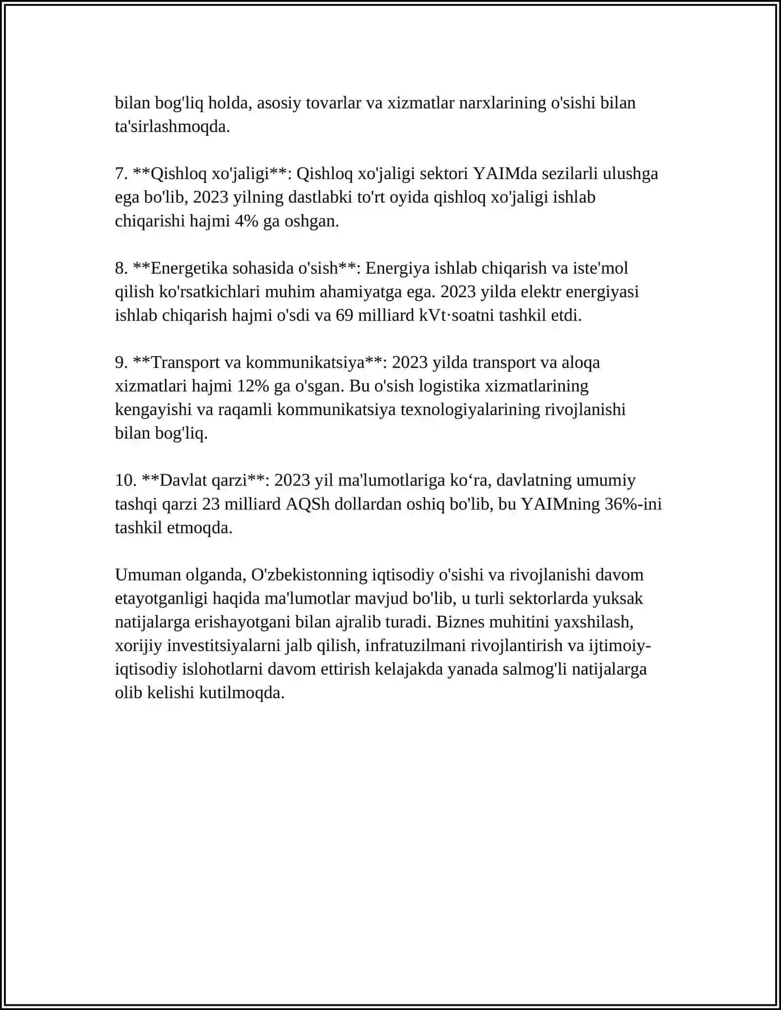 IQTISODIY MAVZUDAGI YANGILIKLARNI TOPISH, ÒQISH, TAHLIL QILISH 4