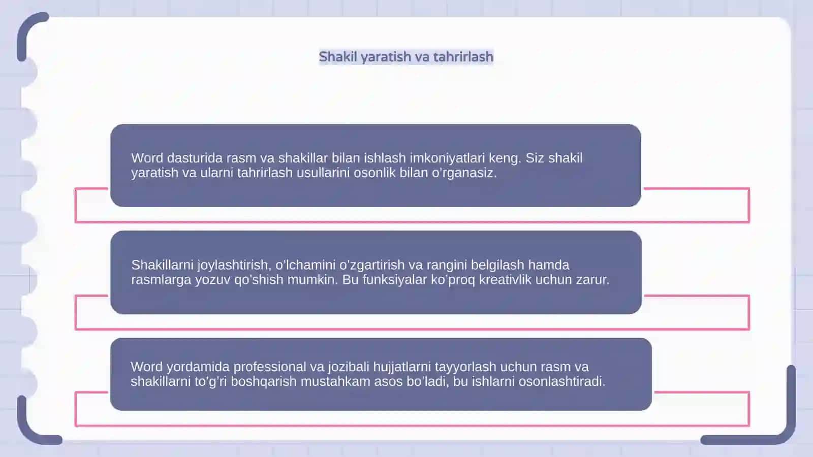 Word'da rasm va shakilar bilan ishlash 4