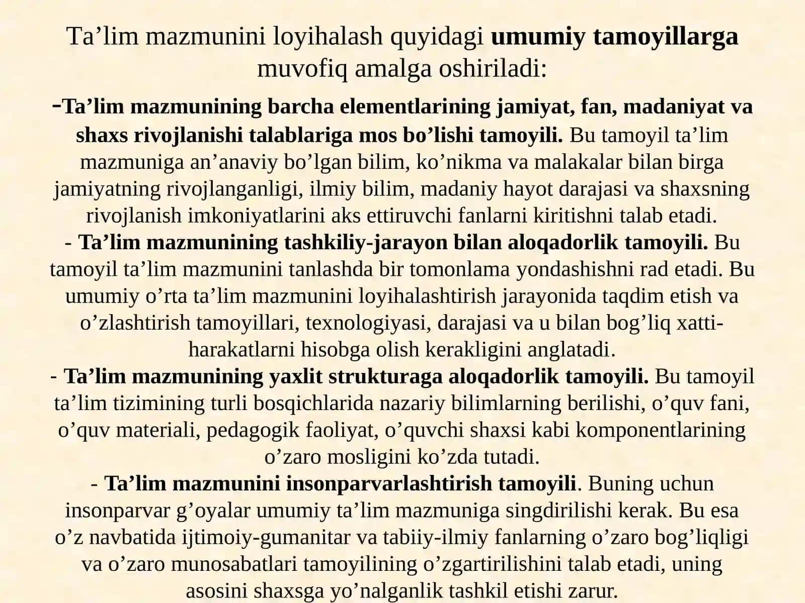 Ta'lim Mazmuni 4