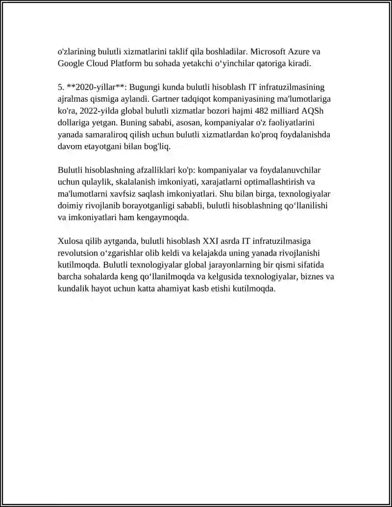 BULUTLI HISOBLASH 4
